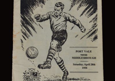 Port Vale v Middlesbrough 28..04.1956 (Ugolini successful with a treble)