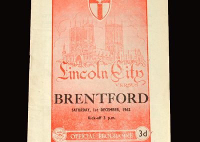 Lincoln v Brentford 01.12.1962 (referred to in Peter's book)