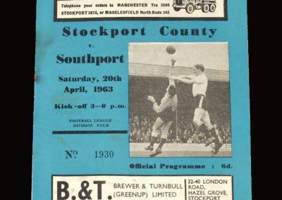 Stockport v Southport 20.04.1963