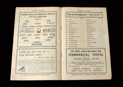 Bolton v Brentford 31.08.1935 | Bolton v Sheff Wed 02.09.1935