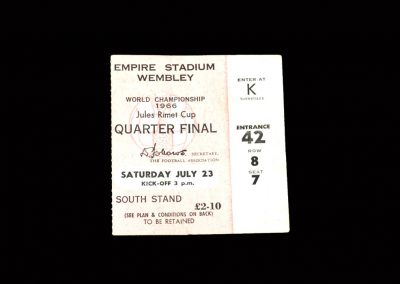 England v Argentina 23.07.1966 - Ticket