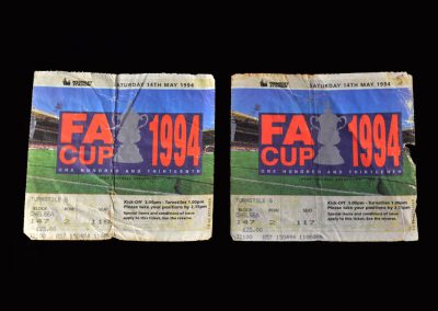 Man Utd v Chelsea 14.05.1994 - FA Cup Final Tickets (Scores 2 at Chelsea's end)