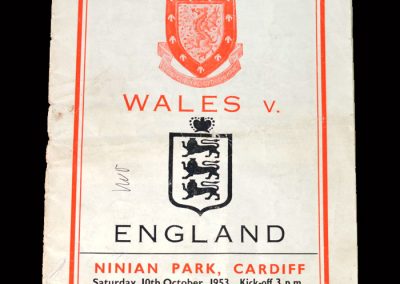 Wales v England 10.10.1953