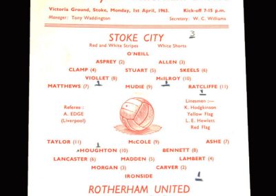 Stoke v Rotherham 01.04.1963