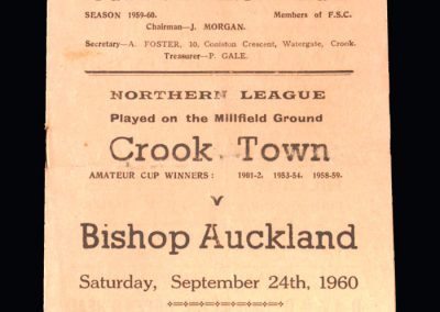 Crook v Bishop Auckland 24.09.1960