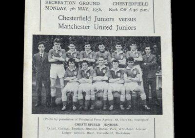 Man Utd Youth v Chesterfield Youth 07.05.1956 - FA Youth Cup Final 2nd Leg