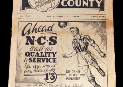 Notts County v Tilbury 26.11.1949 - FA Cup 1st Round