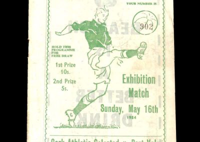 Cork v Port Vale 16.05.1954
