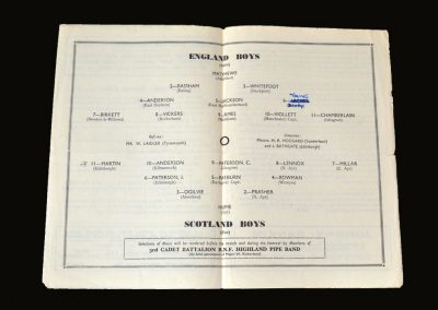 England Boys v Scotland Boys 14.05.1949