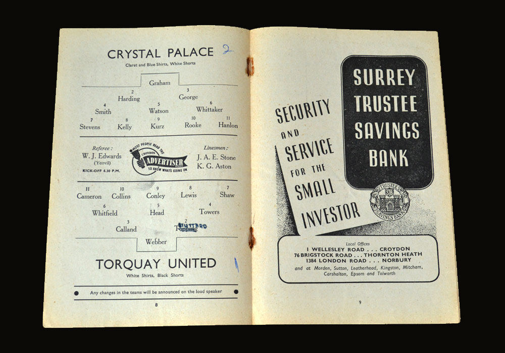 Crystal Palace V Wolves 1966/1967 Programme 