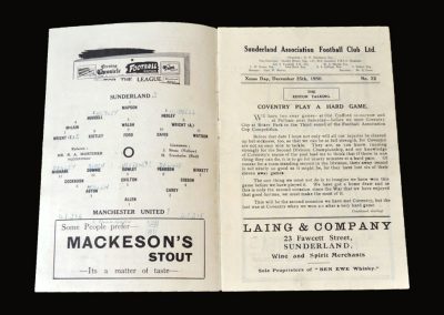Man Utd v Sunderland 25.12.1950