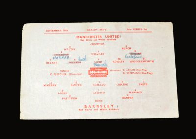 Man Utd v Barnsley 29.09.1945