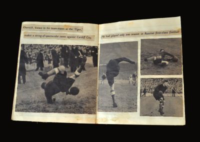 Cardiff v Dynamo 17.11.1945 - Press Cuttings