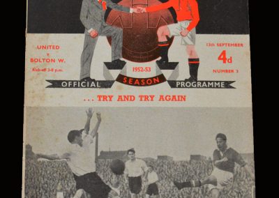 Man Utd v Bolton 13.09.1952