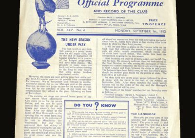 Man City v Spurs 01.09.1952
