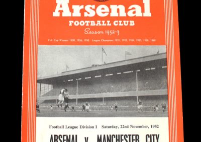 Man City v Arsenal 22.11.1952