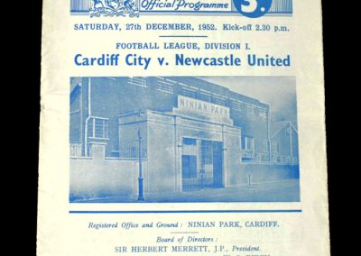 Newcastle v Cardiff City 27.12.1952