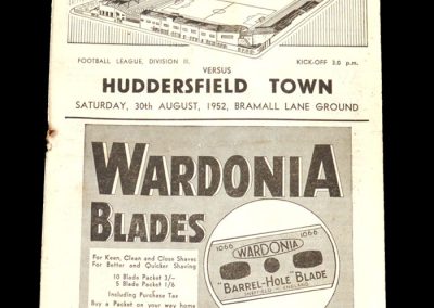 Sheff Utd v Huddersfield 30.08.1952