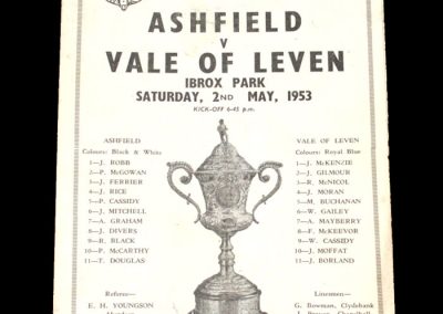 Ashfield v Vale of Leven 02.05.1953 - Scottish Junior Cup Semi Final