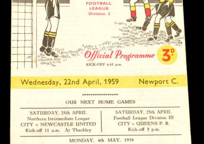 Bradford City v Newport C 22.04.1959