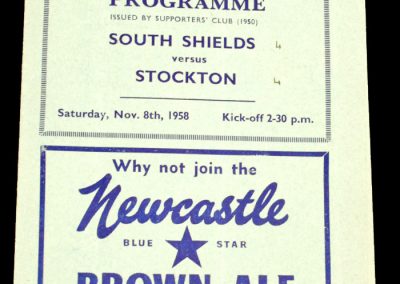 South Shields v Stockton 08.11.1958