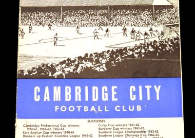 Cambridge City v Wisbech 28.12.1964