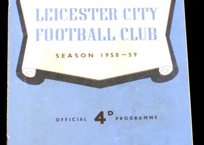 Leicester City v Manchester City 06.09.1958