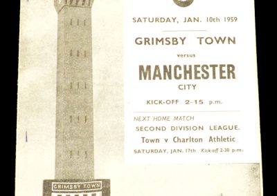 Grimsby Town v Manchester City 10.01.1959 | FA Cup 3rd Round