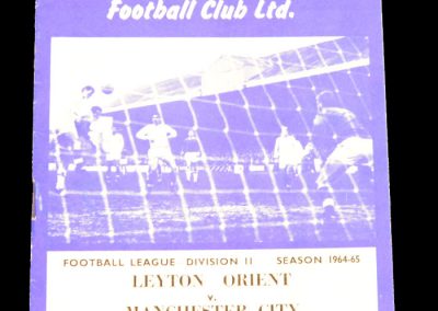 Leyton Orient v Manchester City 31.08.1964