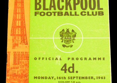 Blackpool FC v Manchester United 16.09.1963