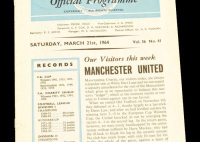 Tottenham Hotspur v Manchester United 21.03.1964
