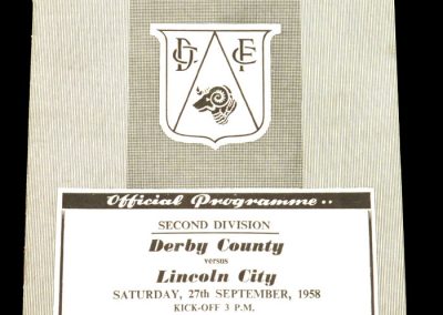 Derby County v Lincoln City 27.09.1958