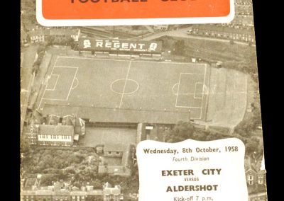 Exeter v Aldershot 08.10.1958
