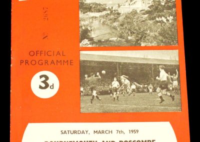 Bournemouth and Boscombe v Wrexham 07.03.1959