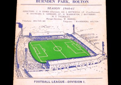 Bolton Wanderers v Manchester United 01.10.1960