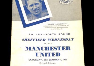 Sheffield Wednesday v Manchester United 28.01.1961 | FA Cup 4th Round