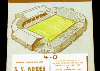 SV Werder Bremen v Manchester City 11.03.1957