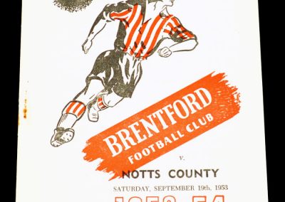 Brentford v Notts County 19.09.1953 | Listed on the team sheet but transferred to Arsenal today