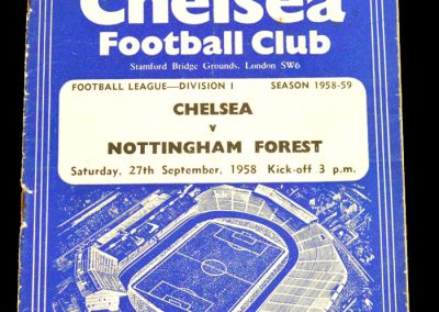 Nottingham Forest v Chelsea 27.09.1958
