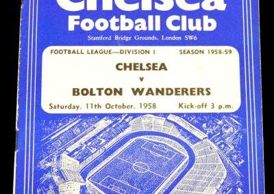 Bolton Wanderers v Chelsea 11.10.1958