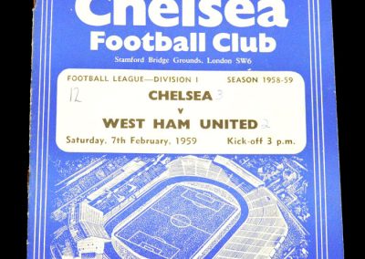West Ham United v Chelsea 07.02.1959