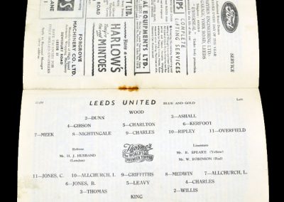 Swansea Town v Leeds United 11.02.1956