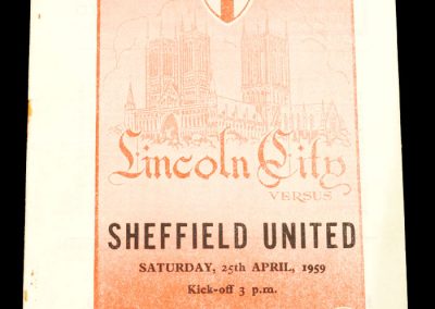 Lincoln City v Sheffield United 25.04.1959