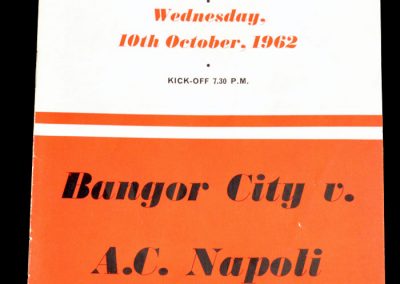 Bangor v Napoli 10.10.1962 | Euro Cup Winners Cup 1st Round Replay