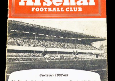 Arsenal v Sheffield Wednesday 12.03.1963