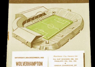 Wolverhampton Wanderers v Manchester City 24.12.1955