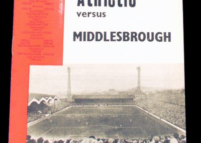 Charlton Athletic v Middlesbrough 23.09.1964 | League Cup 2nd Round