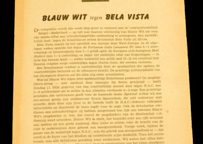 Amsterdam v Bela Vista FC | 6-0 | 25.09.1958 | FC tour of Europe