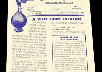 Tottenham Hotspur v Everton 09.11.1957