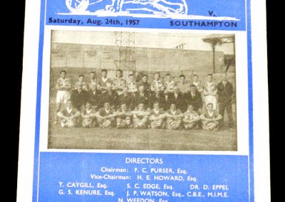 Millwall v Southampton 24.08.1957